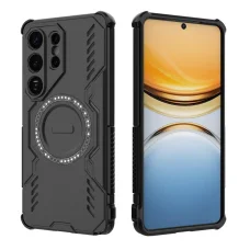 Samsung Galaxy S26 Ultra Butterfly Armor MagSafe mágneses gyűrűs ütésálló tok – fekete