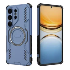 Samsung Galaxy S26 Ultra Butterfly Armor MagSafe mágneses gyűrűs ütésálló tok – kék