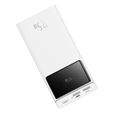 Baseus - Power Bank Star-Lord (PPXJ080102) - 2x USB, Type-C, Micro-USB, 22.5W, 30000mAh, Type-C kábel, 3A, 30cm - Fehér