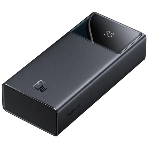 Baseus - Power Bank Star-Lord (P10022908113-00) - 2x USB, Type-C, Micro-USB, 65W, 30000mAh, Type-C kábel, 3A, 30cm - Fekete - 3