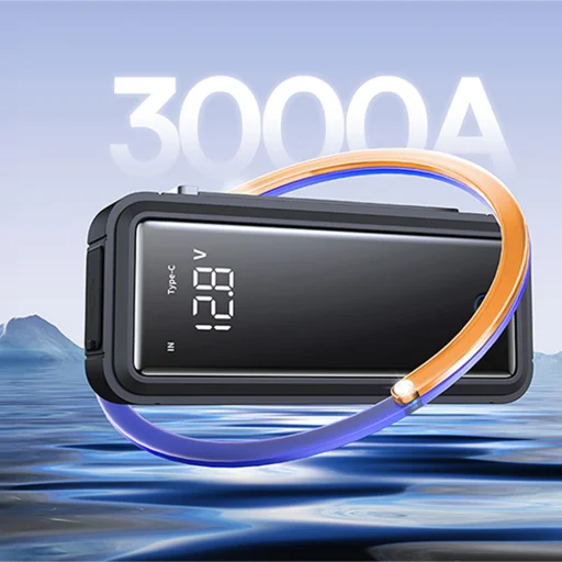 Baseus - Autós Bikazó Super Energy Mega (C00265300823-Z1) - Power Bankkal, 3000A - Alkonyat Szürke - 5