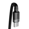 Baseus - Data Cable Cafule (CATKLF-DLG1) - Type-C to Type-C, Gyors töltés, 100W, 480Mbps, 1m - Szürke / Fekete thumbnail