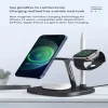 Yesido - Vezeték nélküli töltőállomás (DS12) - iPhone, iWatch, AirPods, Apple Pencil, 15W - Fekete thumbnail