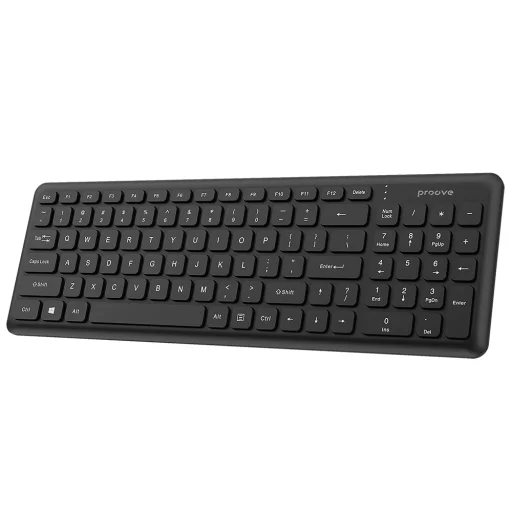 Proove - Wireless Keyboard Classic Code (KBCDEN00003001) - 2.4GHz, Membrán Kapcsolók, 98 Billentyű, 1xAAA Elem, Teljes Méret - Fekete - 2