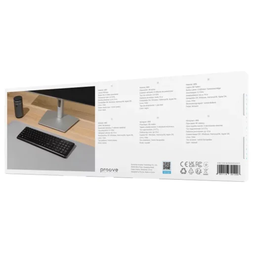 Proove - Wireless Keyboard Classic Code (KBCDEN00003001) - 2.4GHz, Membrán Kapcsolók, 98 Billentyű, 1xAAA Elem, Teljes Méret - Fekete - 7