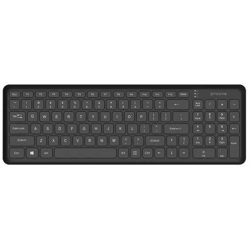 Proove - Wireless Keyboard Classic Code (KBCDEN00003001) - 2.4GHz, Membrán Kapcsolók, 98 Billentyű, 1xAAA Elem, Teljes Méret - Fekete - 1