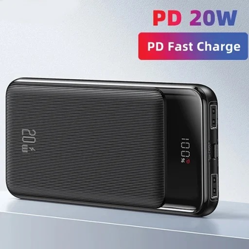 USAMS Powerbank 30000mAh 20W QC3.0+PDFast Charge fekete/fekete XY sorozat 30KCD20101 (US-CD201) Digita - 2