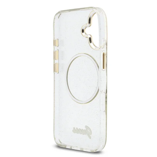 Guess IML Glitter Script Strap MagSafe tok iPhone 17-hez Átlátszó - 5