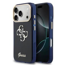 Guess IML 4G Script Metal Logo iPhone 17 Pro Max tok kék tok