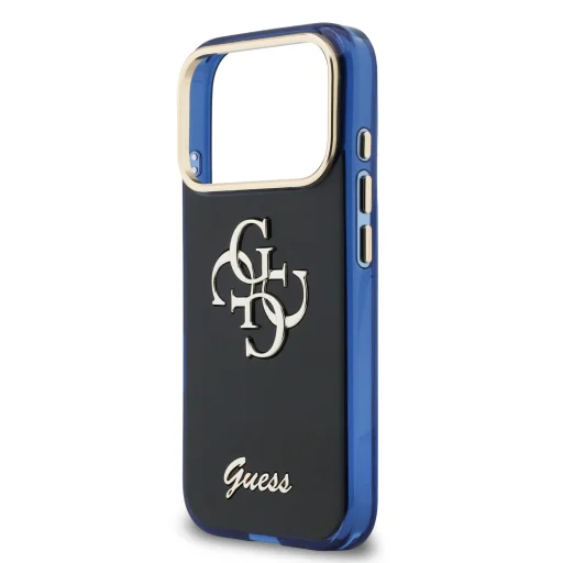 Guess IML 4G Script Metal Logo iPhone 17 Pro Max tok kék tok - 5