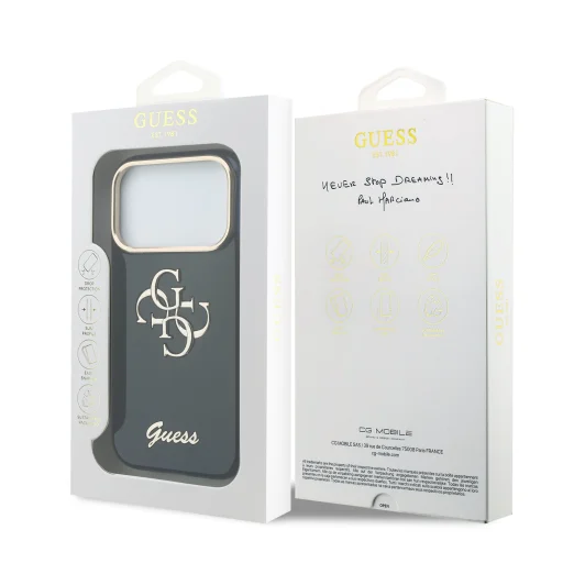Guess IML 4G Script Metal Logo iPhone 17 Pro Max tok kék tok - 7