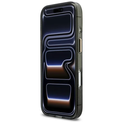 Guess IML Glitrové puzdro so Script remienkom MagSafe pre iPhone 17 Pro, čierne - 5