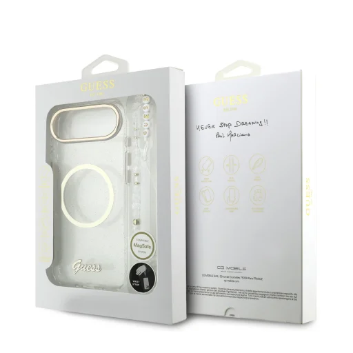 Guess IML Glitter Script Strap MagSafe fliptok iPhone 17 Air tok - 7