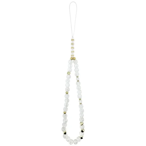 Guess IML Glitter Script Strap MagSafe puzdro pre iPhone 17 Pro, priehľadné - 2