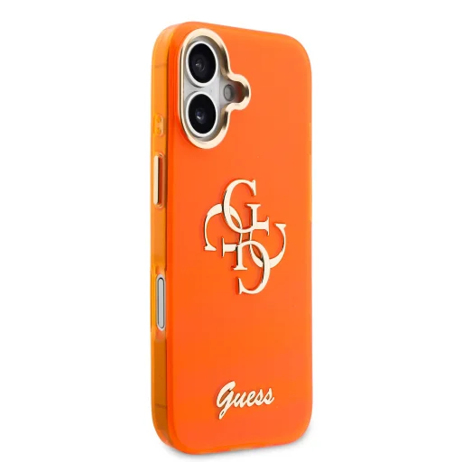 Guess IML 4G Script Metal Logo iPhone 17 tok narancssárga - 4