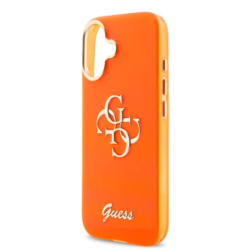 Guess IML 4G Script Metal Logo iPhone 17 tok narancssárga - 5