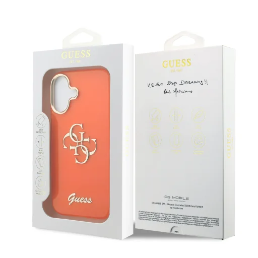 Guess IML 4G Script Metal Logo iPhone 17 tok narancssárga - 7