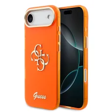 Guess IML 4G Script Metal Logo tok iPhone 17 Air-hez Narancs