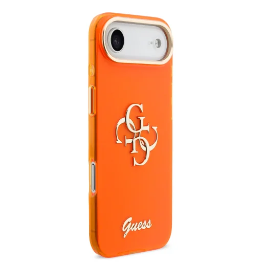 Guess IML 4G Script Metal Logo tok iPhone 17 Air-hez Narancs - 4