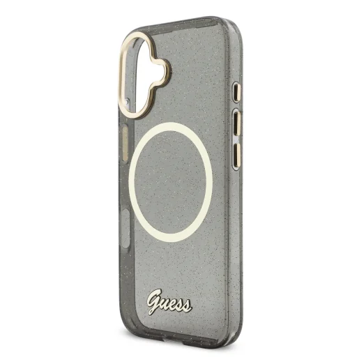 Guess IML Glitter Script Strap MagSafe iPhone 17 tok fekete - 4