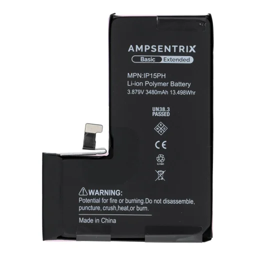 iPhone 15 PRO AmpSentrix Basic akkumulátor (nagy kapacitású 3480 mAh) - 2
