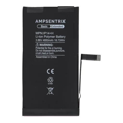iPhone 14 Plus AmpSentrix Basic akkumulátor (nagy kapacitású 4850 mAh) - 2