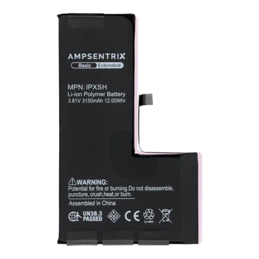 iPhone XS AmpSentrix Basic akkumulátor (nagy kapacitású 3150 mAh) - 2