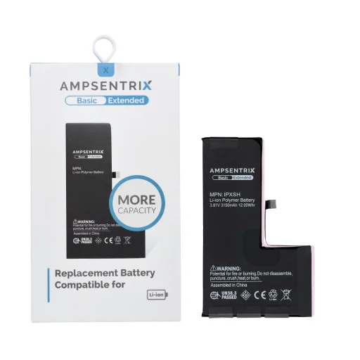 iPhone XS AmpSentrix Basic akkumulátor (nagy kapacitású 3150 mAh) - 1