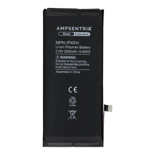 iPhone XR AmpSentrix Basic akkumulátor (nagy kapacitású 3550 mAh) - 2