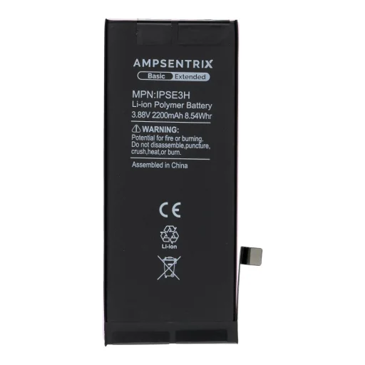 iPhone SE 2022 AmpSentrix Basic akkumulátor (nagy kapacitású 2200 mAh) - 2