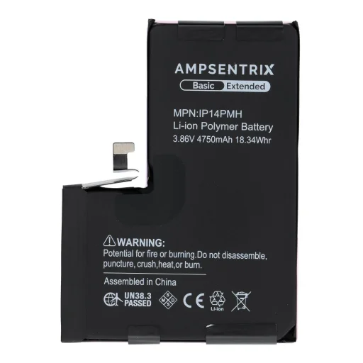 iPhone 14 Pro Max AmpSentrix Basic akkumulátor (nagy kapacitású 4750 mAh) - 2