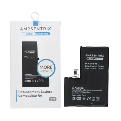 iPhone 14 Pro Max AmpSentrix Basic akkumulátor (nagy kapacitású 4750 mAh) - 1
