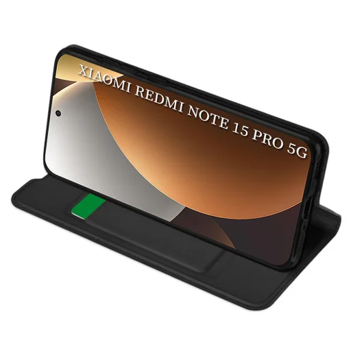 Techsuit - Magskin Fliptok - Xiaomi Redmi Note 15 Pro 5G - Fekete tok - 2