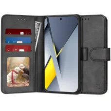 Techsuit - Diary fliptok - Xiaomi Poco F8 Pro - Fekete tok