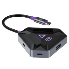 Proove - Docking Station Gaming Spectre 5in1 (HBPG10221205) - Type-C átalakító 2x USB3.0, Type-C, HDMI, PD100W - Sötétszürke