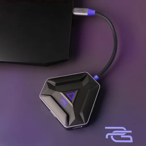 Proove - Docking Station Gaming Spectre 5in1 (HBPG10221205) - Type-C átalakító 2x USB3.0, Type-C, HDMI, PD100W - Sötétszürke - 5