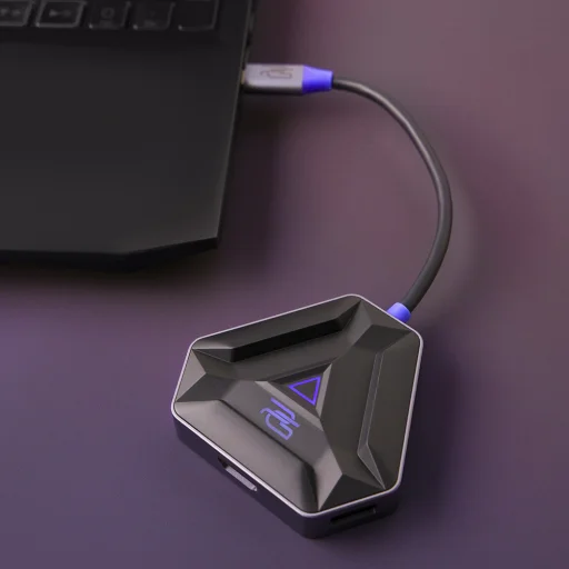 Proove - Docking Station Gaming Spectre 5in1 (HBPG10221205) - Type-C átalakító 2x USB3.0, Type-C, HDMI, PD100W - Sötétszürke - 7