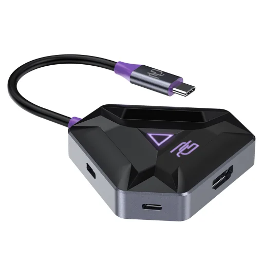 Proove - Docking Station Gaming Spectre 5in1 (HBPG10221205) - Type-C átalakító 2x USB3.0, Type-C, HDMI, PD100W - Sötétszürke - 1