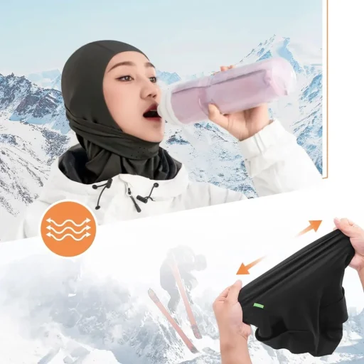 Qunature 13230023011 ski balaclava bike motorcycle balaklava size L - black - 3