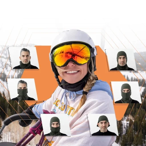 Qunature 13230023011 ski balaclava bike motorcycle balaklava size L - black - 6