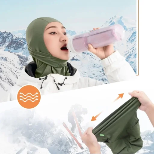 Qunature 13230023015 sí és motoros balaklava méret L - zöld - 3