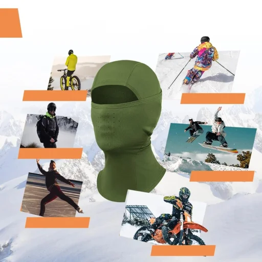 Qunature 13230023015 sí és motoros balaklava méret L - zöld - 7