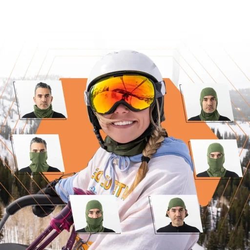 Qunature 13230023015 sí és motoros balaklava méret L - zöld - 6