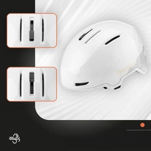 Qunature 10130003001 sí- és snowboard sisak fülvédőkkel, L méret - Fehér - 2