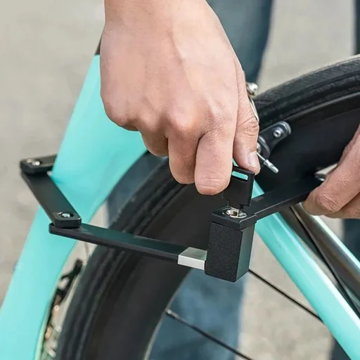 Rockbros 32140003001 összecsukható biciklizár kulccsal és fogantyúval, 88 cm - fekete - 12