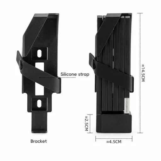 Rockbros 32140003001 összecsukható biciklizár kulccsal és fogantyúval, 88 cm - fekete - 3