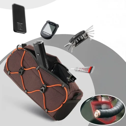 Rockbros 30110054003 kormánytáska 2.2L - Barna - 4