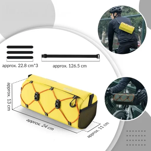 Rockbros 30110054006 kormánytáska 2.2 liter - Sárga - 6