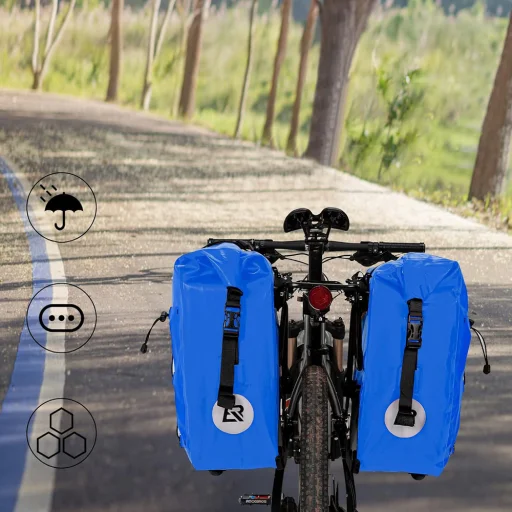 Rockbros 30140022004 vízálló kerékpártáska 25-32L - Kék - 3