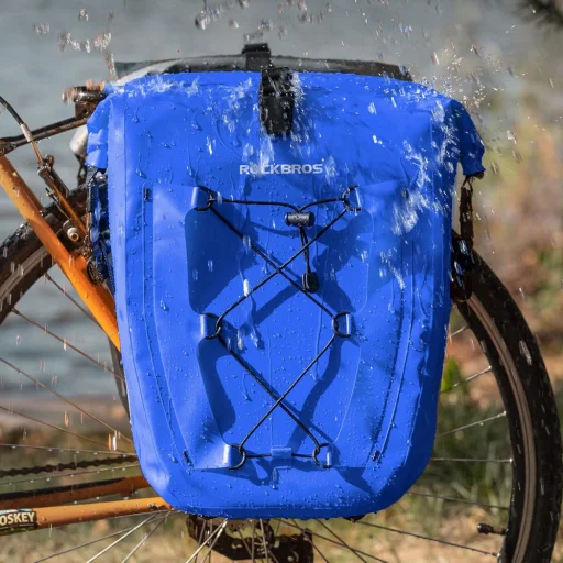 Rockbros 30140022004 vízálló kerékpártáska 25-32L - Kék - 6